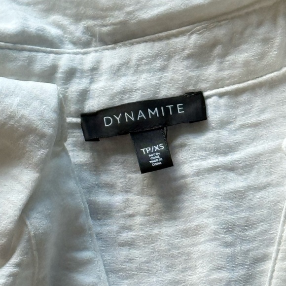 Dynamite White Button Down Shirt - Picture 4 of 5